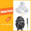 Hair Cutting Barber Cape with Hair Combs and 5 Rolls Disposable Barber Paper Neck Strips view 1