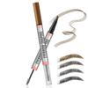 2-in-1 Eyebrow Pencil with Gel,2025 NEW Waterproof Magic Eyebrow Pencil,Dual-Ended 3D Microblading Eyebrow Pen with 4 Tip & Eyebrow Brush, Makeup Long-Lasting Eyebrow Pen for Women (Brown) view 1