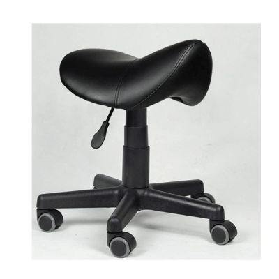 JAVPTAV Saddle Stool w/Wheels Adjustable Height Heavy Duty Swivel Rolling Chair Stool Ottoman Seat for Clinic Dentist Spa Massage Salons Studio Support to 550 Lbs(36-46cm)
