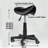 JAVPTAV Saddle Stool w/Wheels Adjustable Height Heavy Duty Swivel Rolling Chair Stool Ottoman Seat for Clinic Dentist Spa Massage Salons Studio Support to 550 Lbs(36-46cm) view 2