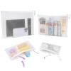 24 Pack Nylon Mesh Makeup Bags Cosmetic Bags Mesh Zipper Pouch Pencil Case Travel Organizer Bags 4 Sizes (White) view 3