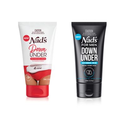Intimate Hair Removal Cream Bundle - Includes 1x Nad's Women's &1x Nad's For Men Down Under Cream