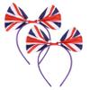 IMIKEYA Chic England Flag Bow Fans Headband Hair Bow Decor for Teen Girls and Adults view 1