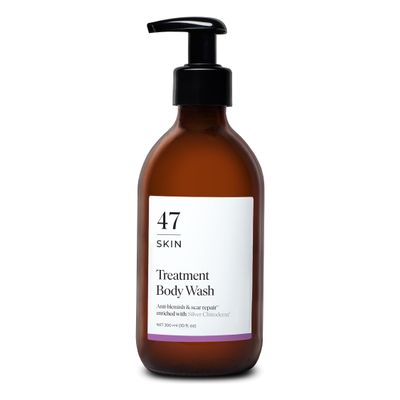 47 Skin Anti-blemish & Scar Repair Treatment Body Wash Enriched with Silver Chitoderm, Cleanser for All Skin Types, 300ml