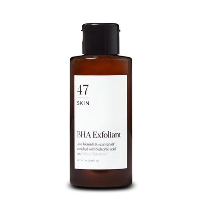 47 Skin Anti-blemish BHA Exfoliant Enriched with Silver Chitoderm for All Skin Types, Clear Skin Exfoliator, 100ml