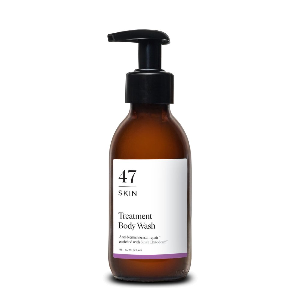 47 Skin Anti-blemish & Scar Repair Treatment Body Wash Enriched with Silver Chitoderm, Cleanser for All Skin Types, 150ml
