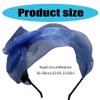 Mqutry Mesh Bowknot Headband Elegant French Hairband Hair Styling Accessories for Women Aesthetic Formal Banquet Hairhoop view 3