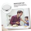 BIUDECO Stirling Shave Soap Men's Shaving Bowl Stainless Steel Soap Shaving Container view 3