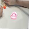 Pink Glass Dappen Dish Monomer Holder with Lid, Heart Shaped view 4