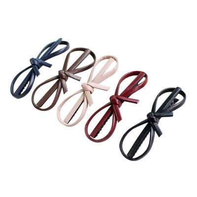 5Pcs Leather Hair Clips Fashion Barrettes for Women and Ladies