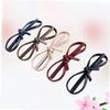 5Pcs Leather Hair Clips Fashion Barrettes for Women and Ladies view 2