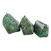 100% Cotton Quilted Makeup Bags Set, 3-Piece Tropical Green Print, Cotton Travel Toiletry Storage Pouches with Waterproof Lining Storage Bags with Zipper Closure view 1
