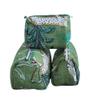 100% Cotton Quilted Makeup Bags Set, 3-Piece Tropical Green Print, Cotton Travel Toiletry Storage Pouches with Waterproof Lining Storage Bags with Zipper Closure view 3