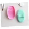 Gogogmee 1pc Makeup Brush Cleaning Pad Silicone Scrubber Dish for Effortless Brush Washing and Easy to Clean Random Pink for Makeup Lovers view 2