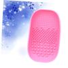 Gogogmee 1pc Makeup Brush Cleaning Pad Silicone Scrubber Dish for Effortless Brush Washing and Easy to Clean Random Pink for Makeup Lovers view 3