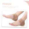 FRCOLOR 2pairs Toeless Heel Socks Breathable and Elastic Gel Heel Covers for Dry Cracked Feet for Men and Women Moisturizing and Protective and Colors view 2