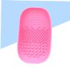 NOLITOY 1pc Makeup Brush Cleaning Plate Brush Scrubber for Dish Makeup Silicone Cleaner Random Pad Easy Wash Organize view 2