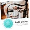 Beatifufu 3pcs Makeup Brush Cleaning Mats Silicone Cleaning Pad for Beauty Tool Makeup Cleaner Mat Convex Dots view 4