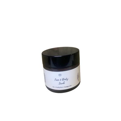 HealNGo Face & Body Scrub, Cleanser  Natural Exfoliant for Smooth Skin | Non-Comedogenic - Plant-Based Formula (2oz)