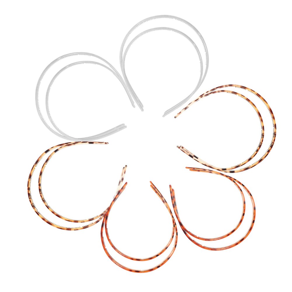 MERRYHAPY 12pcs Hair Hoops Set for Women Durable Plastic Headbands with Teeth Comb Design for Face Washing Makeup and Exercise Versatile Solid Color Hair Accessories