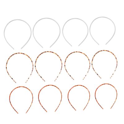 PLAFOPE 12pcs Plastic Headbands with Teeth Non-slip Hair Hoops for Girls and Women Durable Craft Hairbands Colors for Various Hairstyles