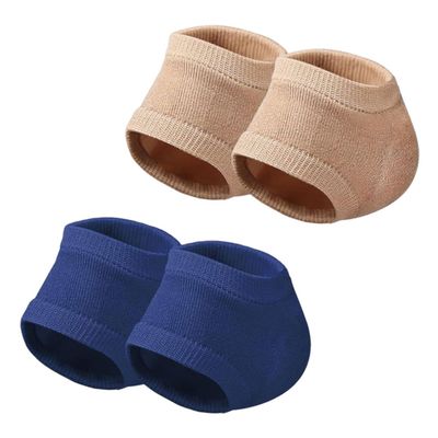 HONMEET 2pairs Comfortable Heel Socks for Women Toeless Gel Socks Inserts Moisturizing Spa for Cracked Heels Protection