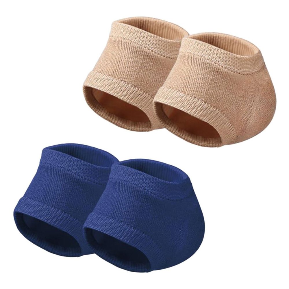 HONMEET 2pairs Comfortable Heel Socks for Women Toeless Gel Socks Inserts Moisturizing Spa for Cracked Heels Protection