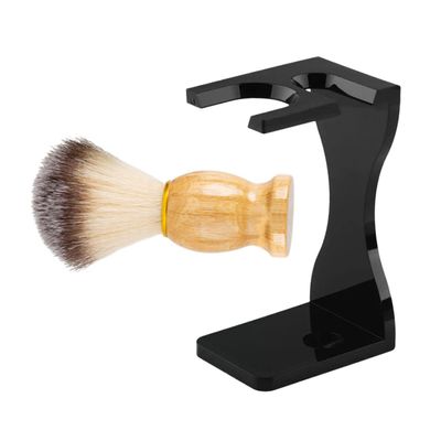 minkissy 1set Shaving Brush and Stfor Men Beard Brush Holder Rack Organized Storage for for Daily Grooming and Fast Drying