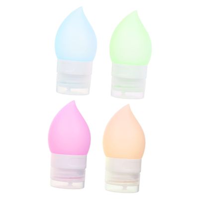 VINTORKY 4pcs Travel Lotion Dispensers Airtight Squeeze Bottles for Shampoo Conditioner and Cream Multi Containers for Easy Distinguishing