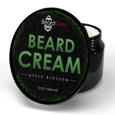 AppleBlossom Beard Cream Smoothes And Softens Hair Helps Shape/Tame Unruly Beard Hair Removes Beard Itch Eliminates Frizziness Gives Your Beard A Non Greasy Finished Look Net Weight: 2 fl.oz. / 60 ml
