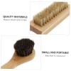 Healvian 2pcs Elastic Bristles Hand Brush Wooden Fingernail Brush Practical Cleaning for Office Bathroom Kitchen view 2