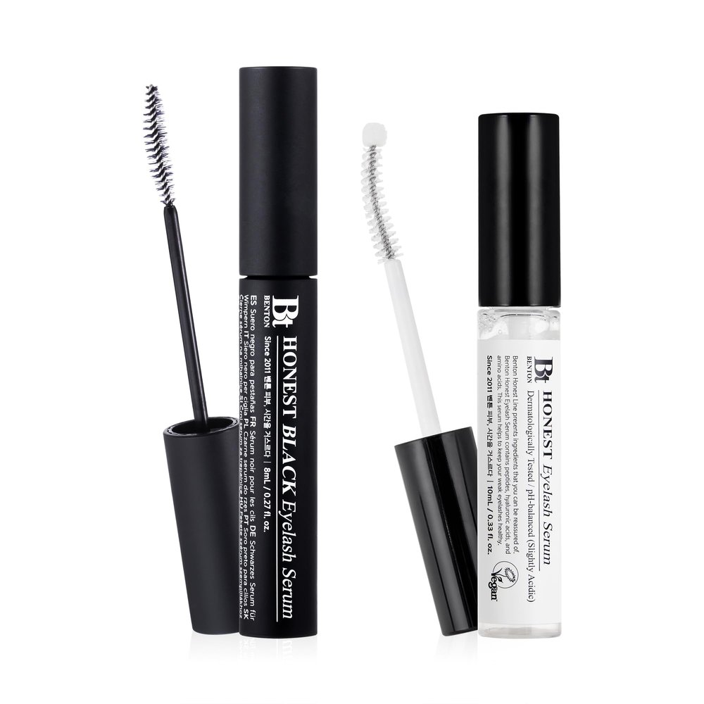 BENTON Honest Eyelash Serum Set - Eyelash Growth Serum for Thicker, Fuller Lashes - Care for Both Day and Night., Vegan Certified