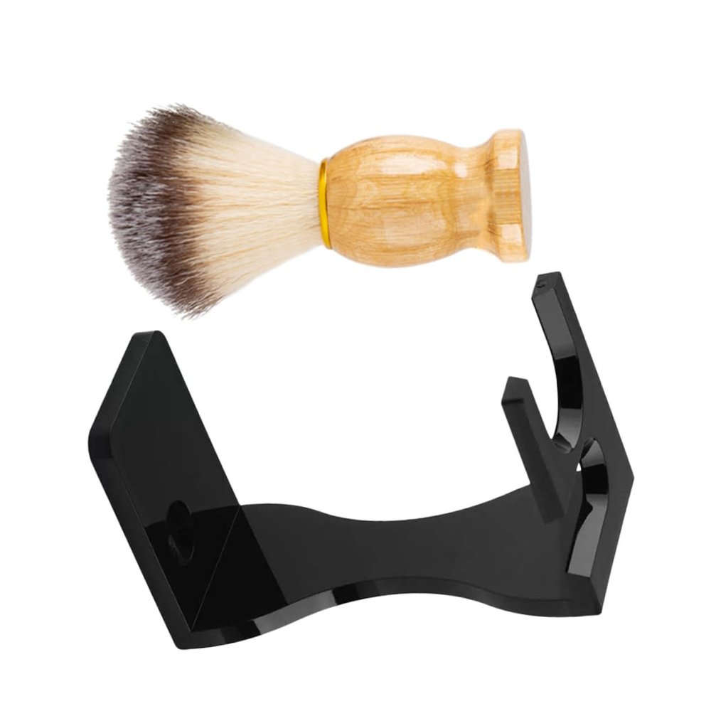 FOYTOKI Shaving Brush Holder Stand Durable Razor and Beard Brush Storage for Men Keeps Razor Dry and Extends Lifespan Comfortable Shaving Experience