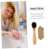 Gogogmee 2pcs Wooden Handwashing Brush Dual-Sided Nail Cleaning Tool for Hands and Feet Soft Pig Bristles Portable Design for Bathroom and Office Use view 4