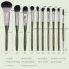 10 Pcs Makeup Brush Set with Bag Powder Foundation Eyeshadow Lip Eyeliner Blush Blending Face Makeup Brushes Tools view 3