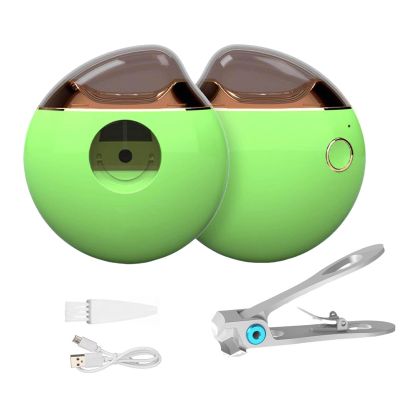 Automatic Electric Nail Clipper for Adults for Seniors Nail Clippers USB Rechargeable Nail Grinders for Men Nail Debris Storage (Green,78x80x33mm)