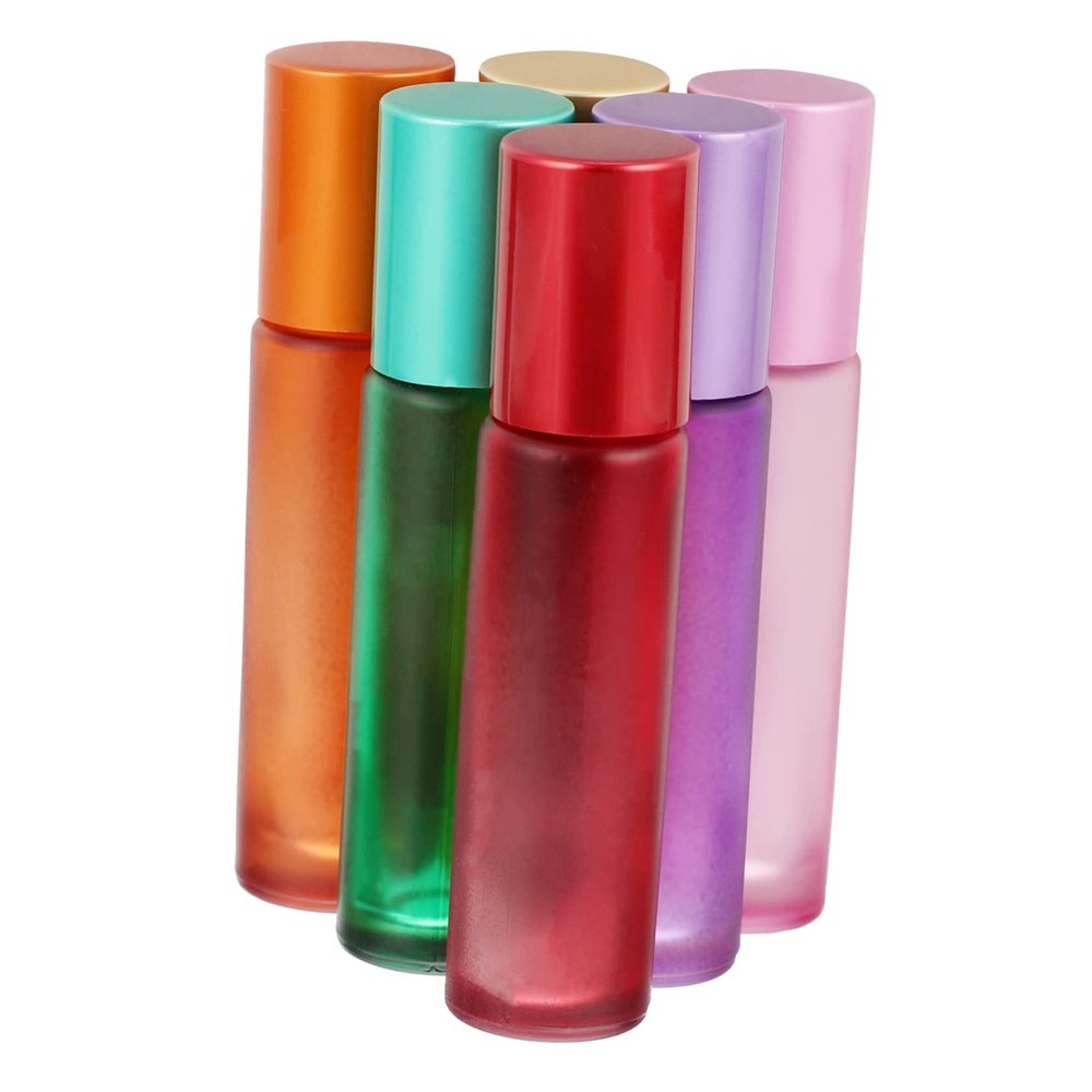 Didiseaon 6pcs Rollerball Bottles for Diy Essential Oils Travel Makeup Container Essential Oil Storage