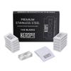 KEROPY 100 Safety Razor Blades - Super Sharp Stainless Steel & Lifetime Supply for Smooth Shaving, Individually Wax-Sealed, Universal Razor Compatibility view 1
