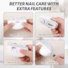 3 in 1 Electric Nail Clipper for Seniors, Baby Nail Trimmer Electric Automatic Trimmer, Safe Electric Toenail Clippers Nail File Tools for Adult, Manicure Kit Grinder with Polishing(White) view 4