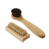 Anneome 2pcs Bathroom Cleaning Supplies Wooden Nail Brush Comfortable Hand Cleaning Tool Easy to Carry Store view 1