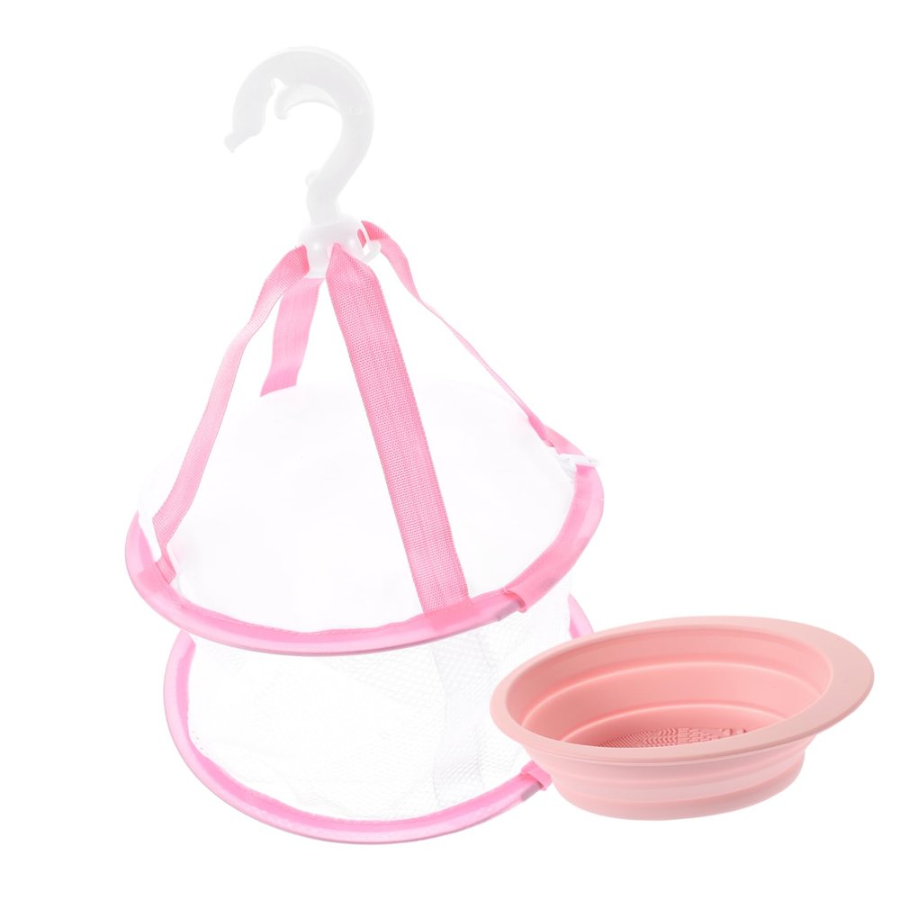 AUTSUPPL Hanging Drying Net Makeup Brush Cleaning Bowl Makeup Brush Cleaner Sponge Cleaner Cleaning Pad Mats Bowl