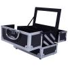 Black Makeup Organizer Aluminum Cosmetic Storage Drawers, Makeup Storage Box for Lipstick Jewelry and Makeup Brushes, Stackable Vanity Organizer,Cosmetic Organizer with Mirror 9"L x 6"W x 6"H view 4