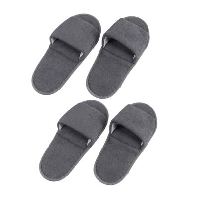 2 Pairs Foldable Travel Slippers for Adults, Non Slip Sole