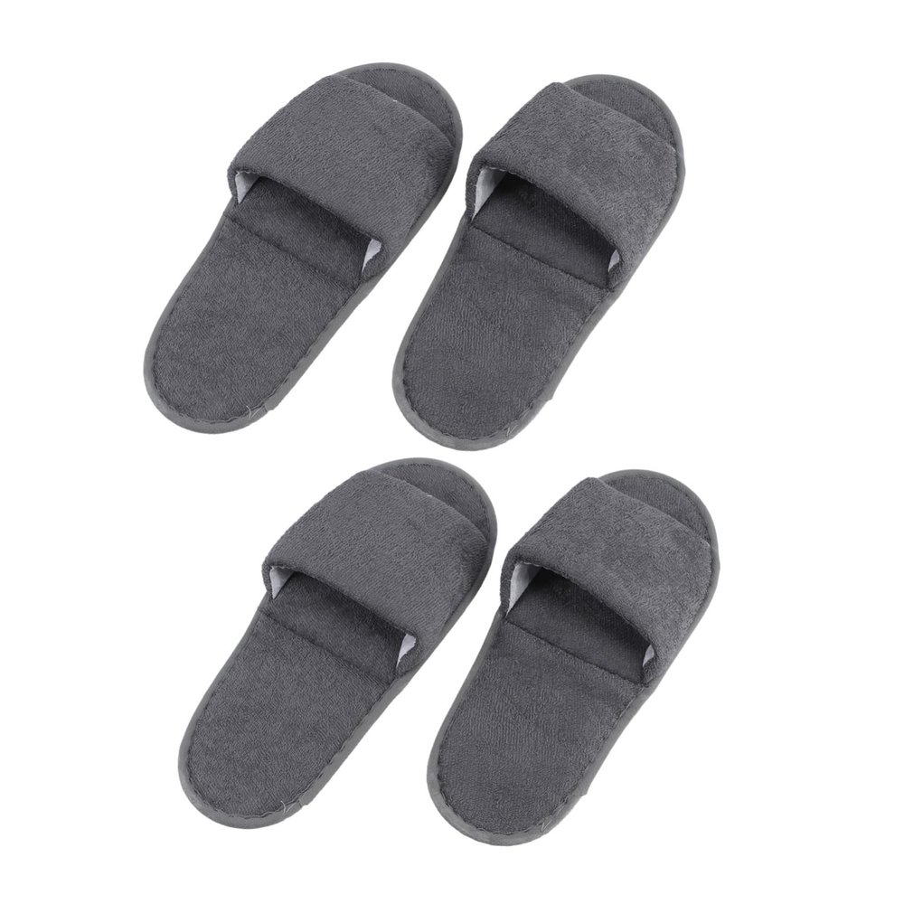 2 Pairs Foldable Travel Slippers for Adults, Non Slip Sole