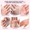 AUSLKA Hand Mask Moisturizing Glove 6 Pairs, Hand Care Moisturizing Gloves with Shea Butter, Hydrating Hand Masks, Hand Peeling Mask for Dry& Dead Skin, Men Women (Rose) view 2