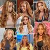 P27/30 Body Wave Bundles Honey Blonde Bundles Human Hair Mixed Length 3 Bundles Peruvian Double Weft 22 24 26 Inch Light Brown Body Wave Hair Extensions view 2
