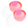minkissy 2pcs Powder Puff Applicator Body Powder Puff and Container for Boys and Girls Easy to Refill Travel Friendly view 1