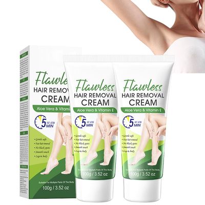 Wenrny 2 Pcs Hair Removal Cream for Women,3.5 Oz Painless Flawless Women Body Depilatory Cream for Underarms,Private Parts,Legs,Arms and Bikini,Gentle Female Hair Removal Lotion (3.5 Oz, Aloe)