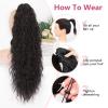 Curly Wave Hair Extensions Ponytail,30" Dark Brown Claw Clip in Ponytail view 4