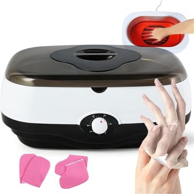 YCLRELIJ Paraffin Wax Bath, 4L Large Capacity Paraffin Wax Machine for Hand Foot, 0-60 Adjustable Temperature, Moisturizing and Exfoliating, for Soft Elbows, Hands, Feet, Arthritis and Joint.(Black)